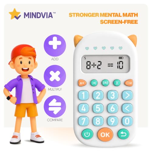Interactive Math Learning Toy for Kids Ages 4+ with Companion Web App Fun Screen Free Mental Math Practice Addition and Subtraction Games.