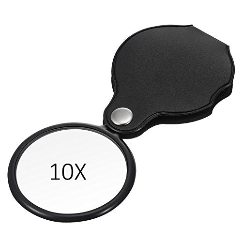 HESTYA 4 Pcs 10x Mini Magnifying Glass Folding Pocket Magnifier Glass Loupe