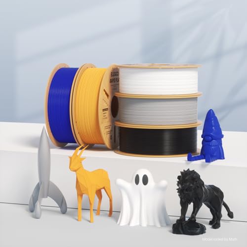 ELEGOO Rapid PLA Plus 3D Printer Filament 1.75mm White 2KG - color: 2*1kg White