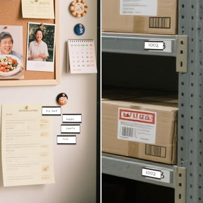 50 Pack 'C' Channel Magnetic Label Holders (1" x 2") - size: 1" x 2"