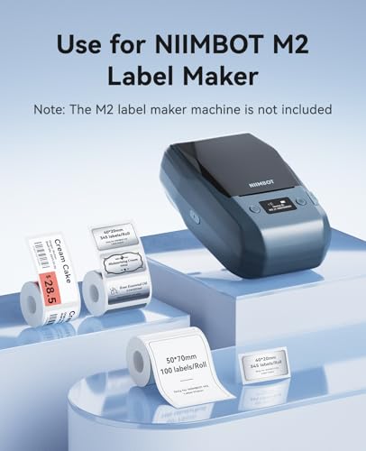 NIIMBOT M2/M3 Thermal Transfer Labels 1.97" x 1.18" (50x30mm) Black - size: 50*30MM black