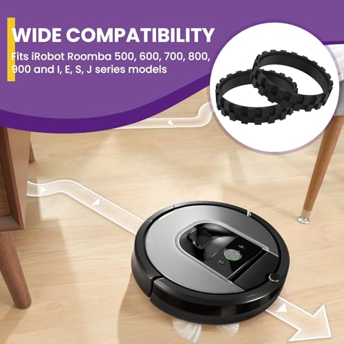 4 Pack Tires Replacement for ROOMBA Sweeping Robot Wheels