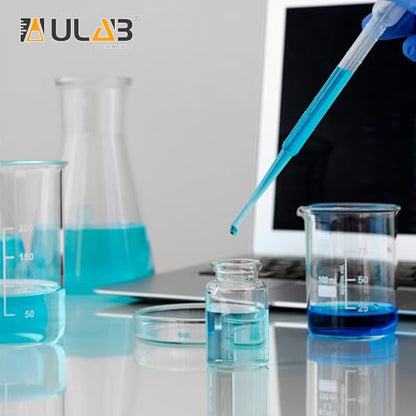 ULAB 100 Pcs Sterile Transfer Pipettes, Individual Peel-Pack, Vol. 3ml, 0.25ml Graduation Interval, 140mm Long, Low-Density Polyethylene Material, UTP1015 - style: Vol.3ml, 100pcs, Individual Peel-Pack
