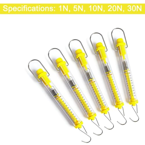 Plastic Balance Hanging Spring Scale Set of 5,1N,5N,10N,20N,30N - color: Yellow