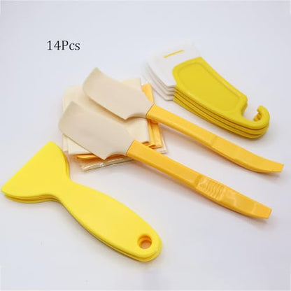 14PCS 3D Printer Cleaning Kit, Resin Scraper Set, Silicone Spatulas, Cleaning Cloths for Resin Transfer and 3D Printer Maintenance