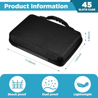 Teenyyou 45 Slots Peptide Case for Fridge Fits Standard 10ml Vials - color: Black, size: 45 Slots, style: Solid