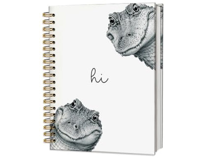 Funny Crocodile Notebook Journal, Crocodile Gifts - color: Crocodile, style: White