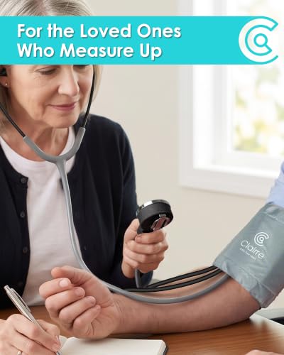 Single Head Stethoscope & Manual Blood Pressure Cuff Set for Nurses - color: Gray, style: With Premium Stethoscope Kit