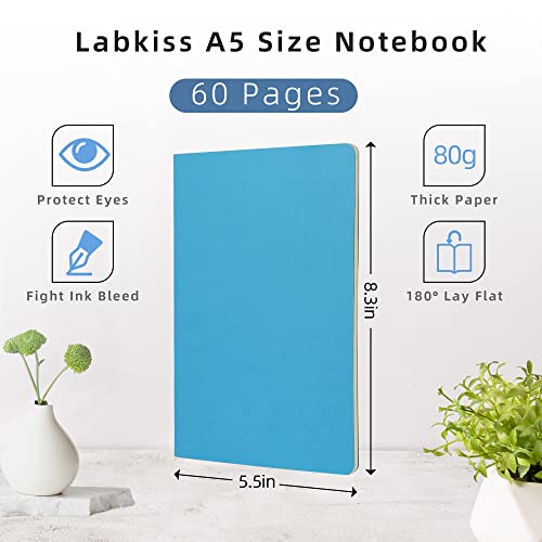 24 Pack Blank Notebook & Journal Bulk, Multi Cover, Unlined Plain Thick Paper, A5 Size, 5.5x8.3 inch, 60 Page, Small Sketchbook Subject Note Pad Set for Women Men Kids Traveler Student Office - color: Multi, style: Multi-24-Unlined