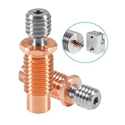 for E3D V6 Hotend Remote Short Direct Heat Sink 1.75mm, Bimetal Heatbreak, and Nozzle/Heater Block for Feeding 3D Printer Extruder