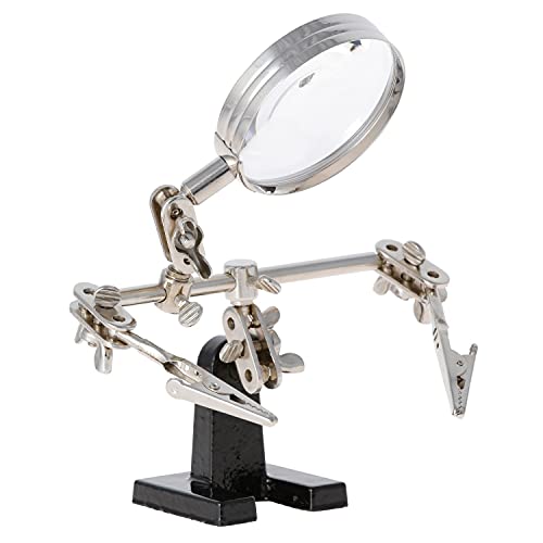 AmScope CBH-THTMG Third Hand Tool Circuit Board Holder with Magnifying