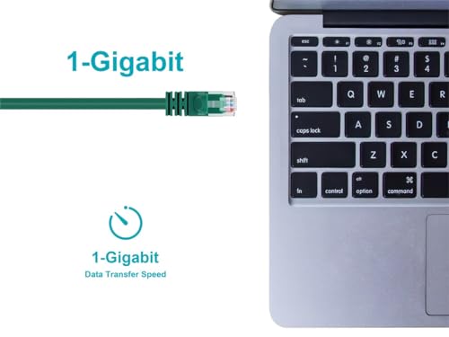 Monoprice 14FT 24AWG Cat5e 350MHz UTP Ethernet Bare Copper Network Cable - Green - color: Green, size: 14 Feet