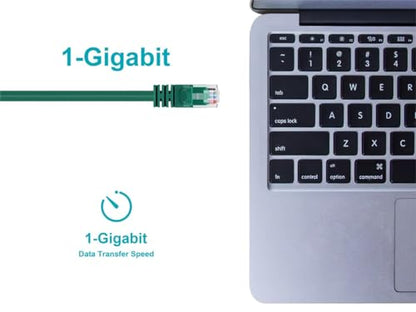 Monoprice 14FT 24AWG Cat5e 350MHz UTP Ethernet Bare Copper Network Cable - Green - color: Green, size: 14 Feet