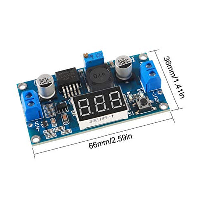 5Pcs LM2596S DC-DC LM2596 with LED Display Voltmeter Buck Converter Step-Down Regulator 4.0-40V to 1.25-37V DC 36V to 24V to 12V to 5V Power Supply Module Compatible with Car Motor Buck - color: LM2596 LED