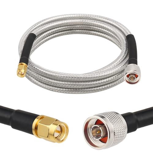 MOOKEERF RG8X N Male to SMA Male Cable 5FT,Ultra Low Loss RG8X Stranded Core SMA to N Cable 50 ohm for WiFi Router,GPS Receiver,Antenna,Signal Booster Use - size: 5FT
