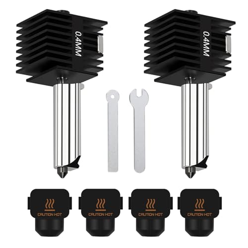 2 Pack 0.4mm A1 Mini/A1/A2L Hotend Kit Hardened Steel Nozzle for Bambu Lab - size: 0.4mm+0.4mm