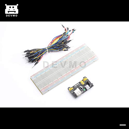 DEVMO 400/830 MB102 Point Breadboard 1660 Power Supply Module Tie Points Solderless Jumper Cables Jump Wire Compatible with Ar-duino