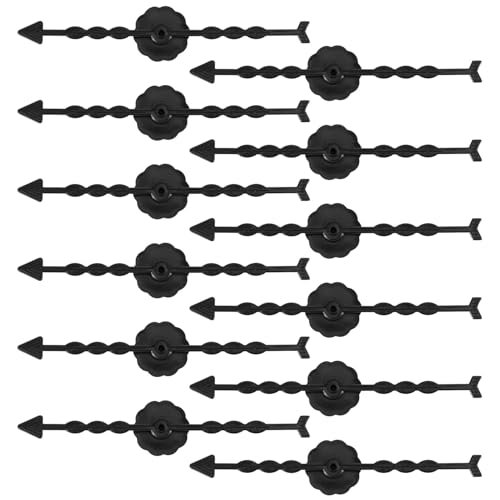 12pcs Arrow Game Spinners, 5.12in Black Plastic Spinner Game Pointer Set for Classroom Board Game Spinners for Party DIY Projects Activities