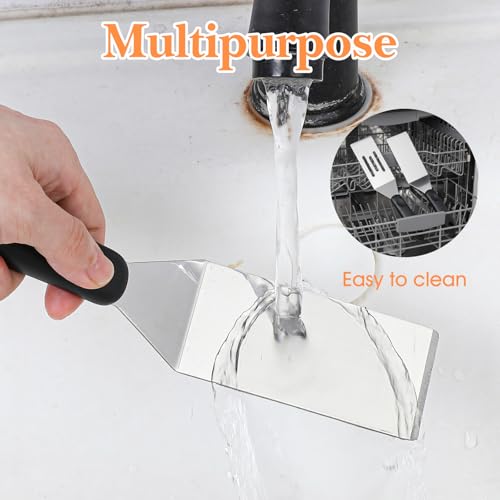 10 Pieces Mini Metal Spatula Set, Small Serving Spatula, Stainless Steel Spatulas Set, Cutter and Serve Turner for Kitchen, Flipping or Cooking for Brownie, Cookie, Lasagna, Pancakes or Cake