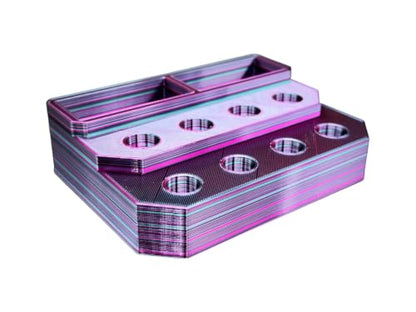 Slide Stand-14mm Eight Spaces with Segmented Storage (Electric Opal) - color: Electric Opal
