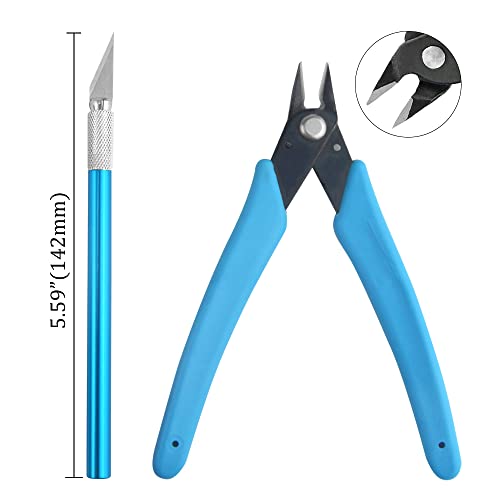 Professional 8 PCS Model Tools Kit Modeler Basic Tools Craft Set Hobby Building Tools Kit for Gundam Car Model Building Repairing and Fixing(A) - size: Small