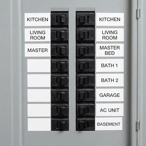 1 Pack Compatible with Brady M21-500-595-WT Label, Black/White, 0.5" x 21' - color: Black-on-white, size: 0.5" X 21'