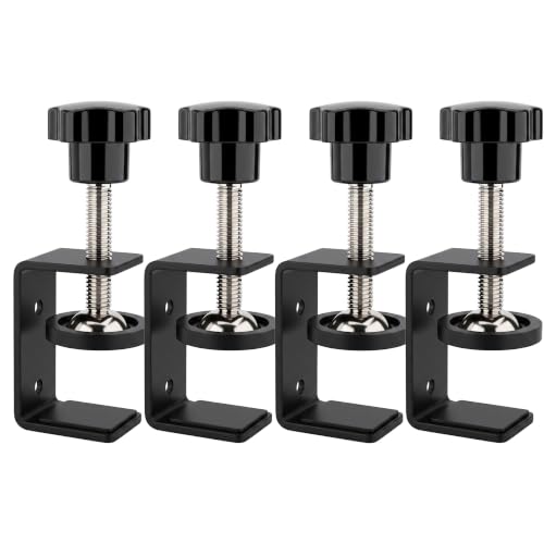 4-Pack 1 Inch Heavy Duty Mini C Clamps, Black Metal Desk Clamps with 0-1.38 Inch Clamping Capacity - Perfect For Workbenches, Diy Projects & Crafting(parallel clamps)