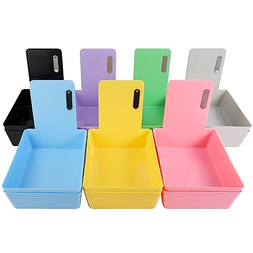 Tioncy 14 Pack Dental Lab Pans, Medium with Steel Clip, Multicolor - color: Multicolor