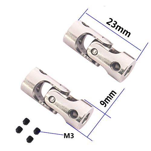 5Pack Vgoohobby Universal Rotatable Steering Shaft U Joint Coupling Motor Connector Coupler for RC Car Robot Crawler Boat (3mm to 3mm)