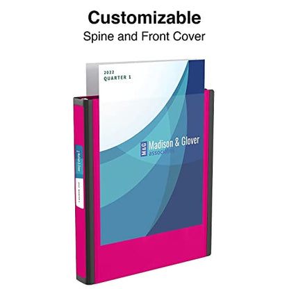 Staples Better View 1-Inch D-Ring Binder, Pink, 275 Sheets - color: Pink, size: 1-Inch