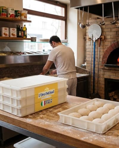 L'Oro Del Sud Commercial Dough Proofing Box Tray with Lid, White, 2 Trays - size: 2 Pack