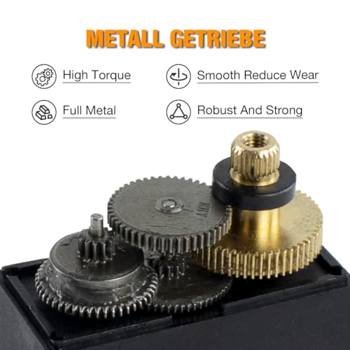 Hosyond 4-Pack MG995 Digital Servo Motors Metal Gears RC Servos