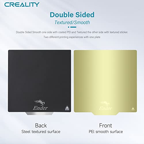 Creality Official Ender 3 Build Plate, 235x235mm Double-Sided Magnetic Bed Plate Smooth+Textured Surface Flexible Removable Printing Platform for Ender 3/3 V2/3 Pro/3 S1/3 S1 Pro/3 V3 SE/K1C/K1 SE - style: Smooth+Textured