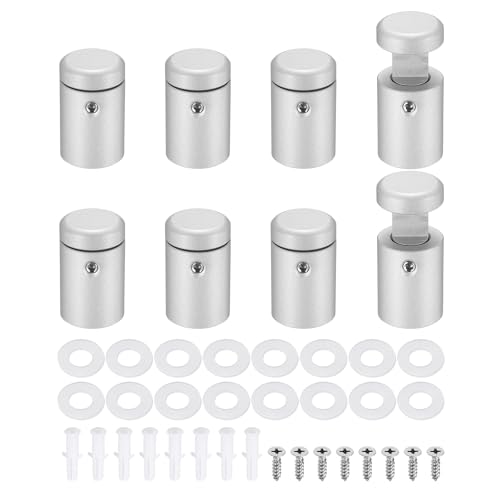 MECCANIXITY 8pcs Side Clamp Standoffs, 3/4" x 1" Silver Aluminum - color: Silver, size: 3/4" x 1"