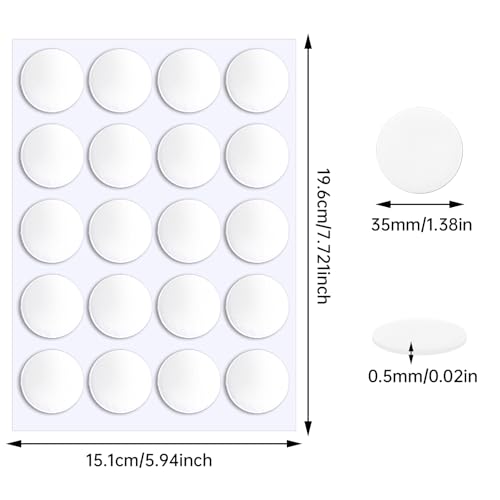 JANYUN 280 Pcs Sticky Dots,Round Putty Clear Sticky Tack Tape for Crafts - size: 35mm Round 280pcs