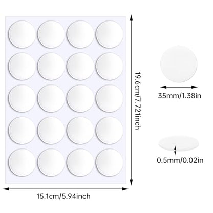 JANYUN 280 Pcs Sticky Dots,Round Putty Clear Sticky Tack Tape for Crafts - size: 35mm Round 280pcs