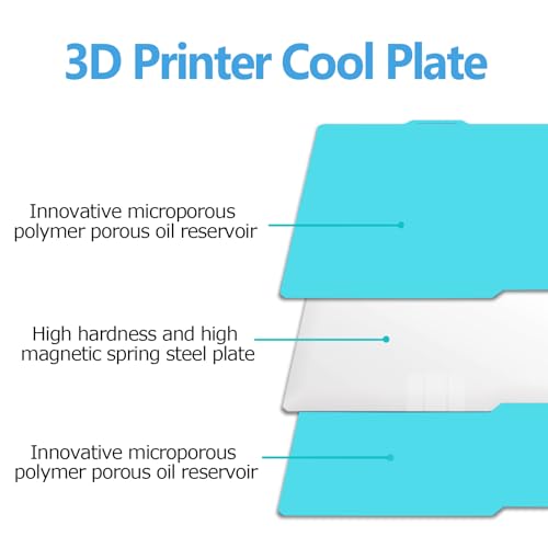Cool Plate for Anycubic Kobra S1 Combo, 264mm x 276mm Double Side Textured Cold Build Plate for 3D Printer, Light Blue, PLA and PETG Compatible - size: Kobra S1C-264mm x 276mm