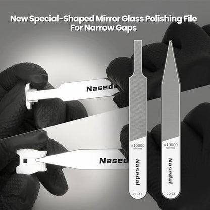 7 PCS Hobby Model Glass File for Gunpla, 3D Prints Polishing Tool - style: 7pcs Complete Kit