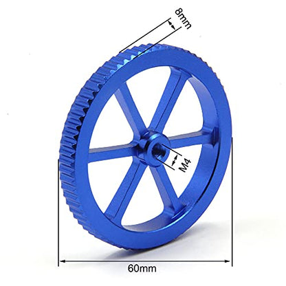 4PCS Aluminum Blue Hand Twist Leveling Nut - style: 60mm-Aluminum Blue