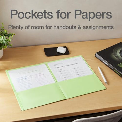 Oxford 2 Pocket Folders, 25 Pack, Bright Colors, School Value Pack