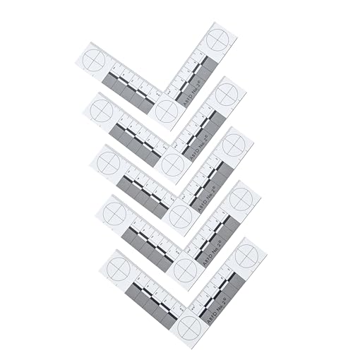 Crime Scene Number 2 Photomacrographic Scale, Metric - 5 Pack - for Bitemark Measurement and Photography - L-Shape