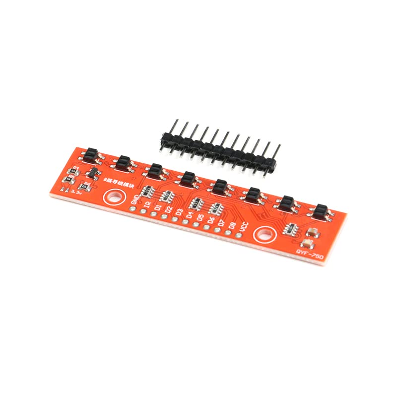 2Pcs 3.3V-5V Tracking Sensor Module 8 Channel Finding Module Line Follower Infrared Detection Sensor 8 bit Detector Hunt Board PCB