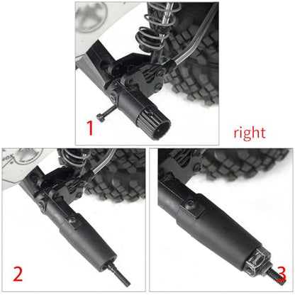 Steel Rear Axle CVD Drive Shafts for 1/10 RC Axial Wraith 90018 90048 RR10