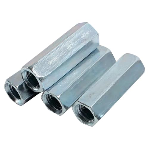 M8-1.25 x 28mm Long Rod Metric Hex Coupling Galvanized Carbon Steel Hex Threaded Rod Coupler for Furniture, Electronic, Industrial 20 Pcs - size: M8-1.25x28mm（20 Pcs）