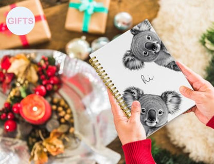 Koala Notebook, Cute Animal Notebook Journal, Koala Gifts - color: Koala, style: White