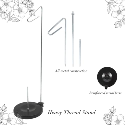 Heavy Cast Iron Thread Stand, Large Spool Holder for Sewing