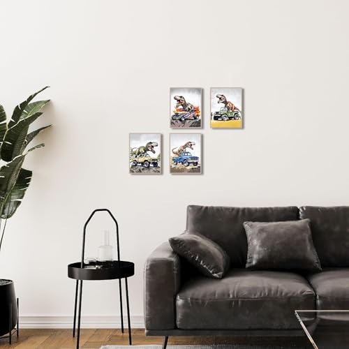GMLXCX Dinosaur Wall Art Funny Dinosaur Room Poster 8x10 Inch - color: 8x10inch (Unframed)F