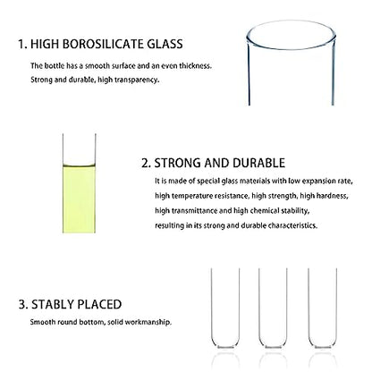 10pcs 300mm Long Borocilicate Glass Tubes OD 10mm Thickness 1mm Wall Glass Tube Laboratory Tubing Clear Tubes for Art DIY