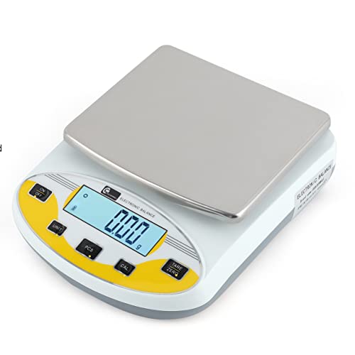 CGOLDENWALL Precision Lab Scale 5000gX0.01g Analytical Electronic Balance Digital Laboratory Scale Precision Jewelry Scales Kitchen Weighing Electronic Scales 0.01g Calibrated 110V (5000g, 0.01g) - size: 5000g