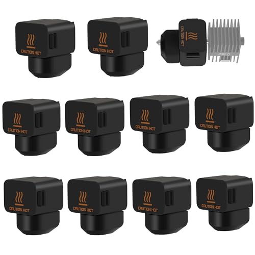 10Pcs Hotend Silicone Socks for Bambu Lab A1 & A1 Mini, High-Temperature Heater Block Cover, 3D Printer Nozzle Protective Sleeve, Anti-Stick Thermal Insulation Replacement Parts - size: A1/A1 mini